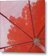 Red Umbrella Metal Print
