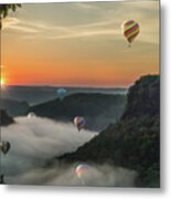 Red, White And Blue At Letchworth State Park Metal Print