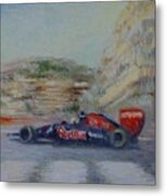 Max Verstappen Redbull Racing Car Monaco Metal Print