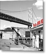 Reds Java House And The Bay Bridge In San Francisco Embarcadero Metal Print