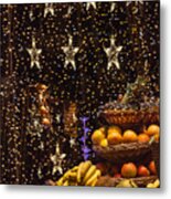 Reflection With Fruit Metal Print