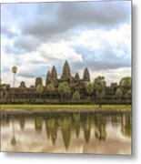 Reflections Angkor Wat Panorama Metal Print