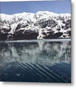 Reflections In Icy Point Alaska Metal Print