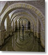Reflections In Winchester Cathedral Metal Print