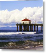 Reflections On The Pier Metal Print