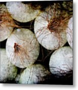 Renaissance White Onions Metal Print