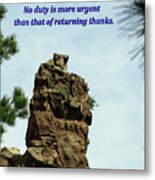 Returning Thanks Metal Print