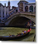 Rialto Bridge In Venice Italy Metal Print