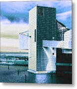 Rock And Roll Hall Of Fame - Electric Blue Metal Print
