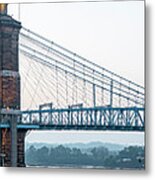 Roebling Bridge Metal Print