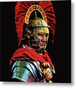Roman Centurion Portrait Metal Print