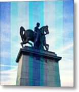 Roman Warrior And Horse Metal Print