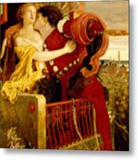 Romeo And Juliet Parting On The Balcony Metal Print
