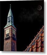 Copenhagen City Hall Tower And Roof Metal Print