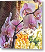 Rose Cottage Orchid Metal Print