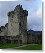 Ross Castle Ruins In Killarney Ireland On A Cloudy Day Metal Print