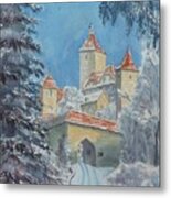 Rothenburg Winter Metal Print