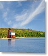 Round Island Lighthouse  -  Roundislandlight171348 Metal Print