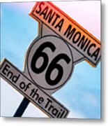 Route 66 End Of The Trail Metal Print
