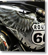 Route 66 Harley Metal Print