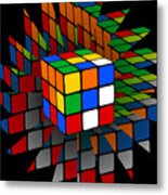 Rubik's Cube Metal Print