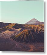 Rugged Mountainous Terrain Mount Bromo At Sunrise Metal Print