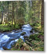 Rushing Stream Metal Print