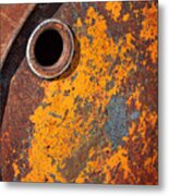 Rusty Barrel Top Metal Print