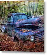 Rusty Blue Vintage Ford  Truck Metal Print