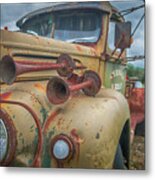 Rusty Horns Metal Print