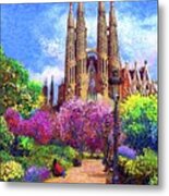 Sagrada Familia And Park Barcelona Metal Print