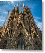 Sagrada Familia Facade Barcelona Metal Print