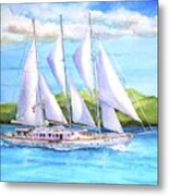 Sailing Yacht British Virgin Islands Metal Print