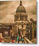 London, England - Saint Paul's In The City Metal Print