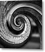 Salmon Waves Black And White 2 Metal Print