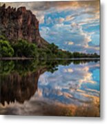 Salt River Sunset Reflections Metal Print