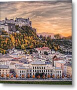 Salzburg In Fall Colors Metal Print