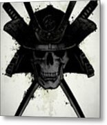 Samurai Skull Metal Print