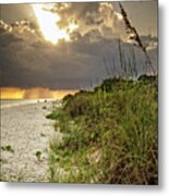 Sanibel Dune At Sunset Metal Print