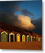 Saunton Sands Beach Huts, Barnstable, Devon Metal Print
