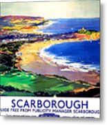 Scarborough Beach, Seaside,vintage Travel Poster Metal Print