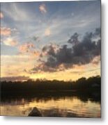 Scattered Sunset Clouds Metal Print