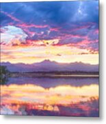 Scenic Colorado Rocky Mountain Sunset View Metal Print