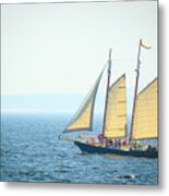 Schooner Sailing In Kennebunkport Metal Print