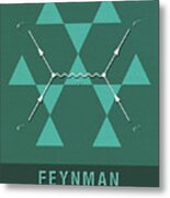 Science Posters - Richard Feynman - Theoretical Physicist Metal Print