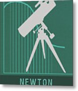 Science Posters - Sir Isaac Newton - Physicist, Mathematician, Astronomer Metal Print