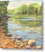Scioto River Landscape Painting Metal Print