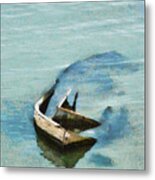 Sea And Boat Metal Print