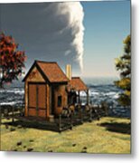 Seaside Cottage Metal Print