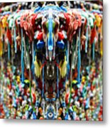 Seattle Post Alley Gum Wall Reflection Metal Print